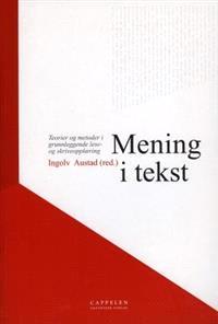 Last ned Mening i tekst Last ned ISBN: 9788202232078 Antall sider: 319 Format: PDF Filstørrelse:29.37 Mb Dette er en innføring i lesing og skriving både teoretisk, fagdidaktisk og praktiskpedagogisk.