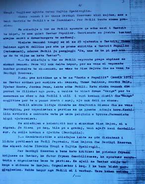 Ka përgatitur një listë me 16 emra dhe në fillim të vitit 1967, ia ka dorëzuar iza Hajros për zbatim.