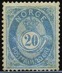 1 kr Oscar 1878 i pen postfrisk hjørne10-blokk. Delvis gulnet lim som ikke er uvanlig. (SK 1) 6083 o 32. 1 kr. Oscar. Prakt LILLEHAMMER 15-7-1880. 6084 Br 32. Singel på rek.konv. fra T.