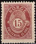 Pent eksemplar av en sjelden variant. Stemplet HØNEFOS 1889 (NK 1250) 6206 ** 53 IIIb. 10 øre anilinrosa. Pent postfrisk merke. (SK 2650) 6207 * 53 IIIc, VI, VII type 1. Alle med hengsel.