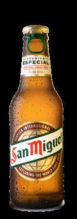 SAN MIGUEL ESPECIAL 25 CL SAN MIGUEL ESPECIAL 33 CL SAN MIGUEL FRESCA 33 CL SAN MIGUEL 0,0 % 33 CL SAN MIGUEL GLUTENFRI 33 CL Krt. str.: 24 x 25 cl Alc.