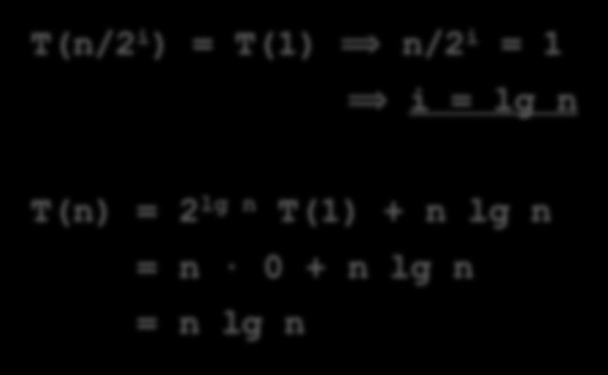 بازگشتی روابط حل 58 n = ቊ 2 0 n = 1 nτ2 + n 1 n > 1, n = 2 k مکرر.