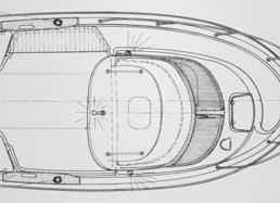 500pilothouse Komfort : Forskjøvet kabin for mer plass