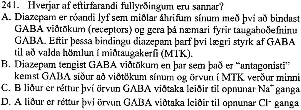 2) A TPasa sem er bein eoa 6bein orsok ails virks buroar 3) Na+-haos symports sem flytur tvrer HCO3- inn asamt meo einu Na+.