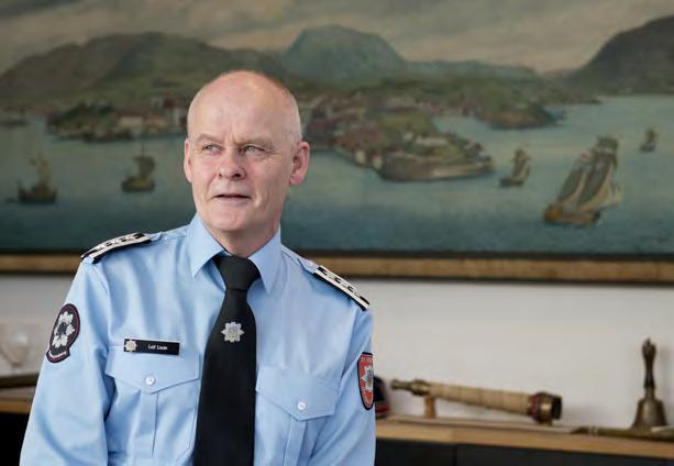 17 kommuner blir med i brannsamarbeid i bergensregionen Foto: Helge Skodvin Etter seks år i sjefsstolen hadde Breivik sin siste dag som brannsjef i Bergen 27. september.