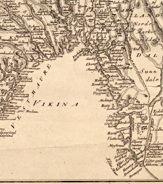 Schönings kart over Sør-Norge, 1778 Kart over Sør-Norge: Inkludert Båhuslen Kartografen var historiker, brukte