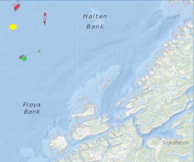 2 GENERELL INFORMASJON Brønnen ligger i Halten-området, ca 170 km fra Fosen, og vanndypet hvor brønnen skal bores er 264 m MSL.