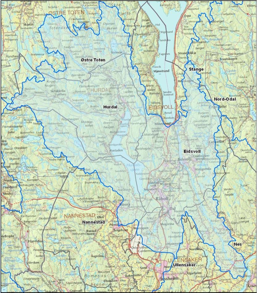 Om Vannområdet Hurdalsvassdraget/Vorma (Huvo) Eiere: Kommunene.