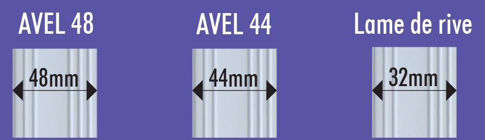 Kit comprenant : 45 à 50 Lamelles PVC renforcées selon le