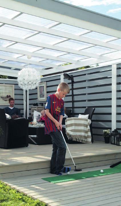 PLASTMO TERRASSETAK Terrassetak er et godt valg til en åpen takløsning uten krav om isolering. Det kan f.eks. være en carport, terrasse eller et sykkelskur.