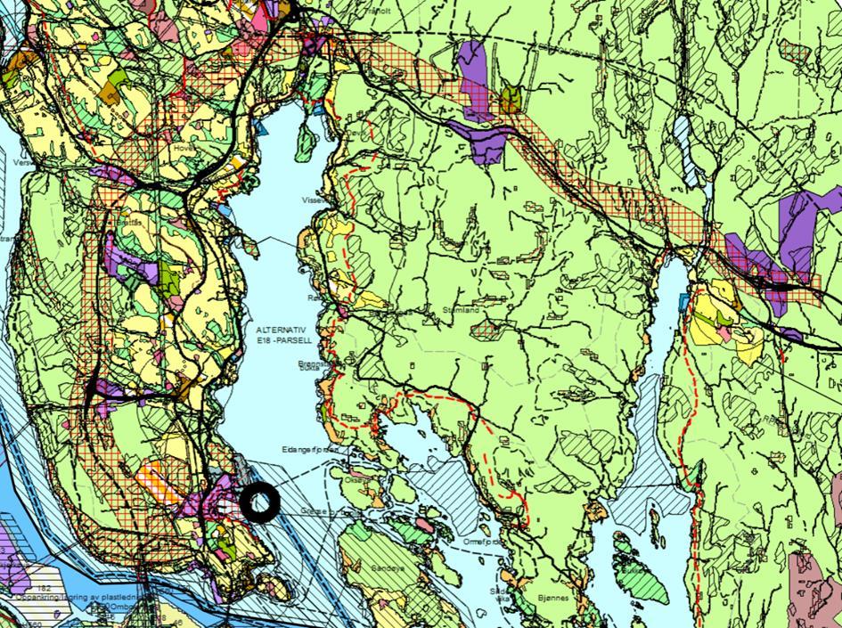 3.3 Regionale planer Areal og transportplan Grenland 2014-2025 (ATP - Grenland) ATP-Grenland omhandler arealspørsmål knyttet til senterstruktur, bolig, næring, grøntstruktur, jordbruk og areal til