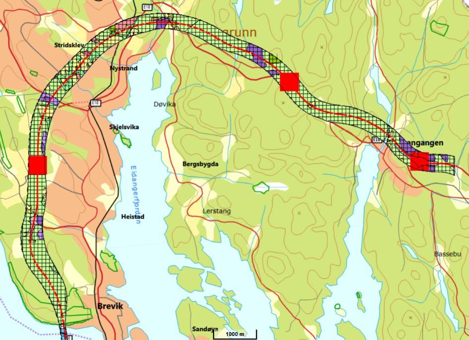 3.4.2 Kommunedelplan for E18 Langangen - Rugtvedt i Porsgrunn kommune. Bystyret i Porsgrunn kommune vedtok kommunedelplan for E18 Langangen Rugtvedt 03.09.2015.