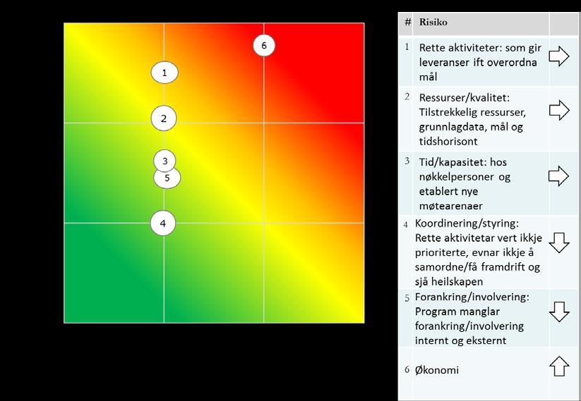 Emna i ROS-analysen har vore gjenstand for diskusjonar i alle foruma til programmet siste året. Tema har vore uro knytt til forankring, informasjon/kommunikasjon.