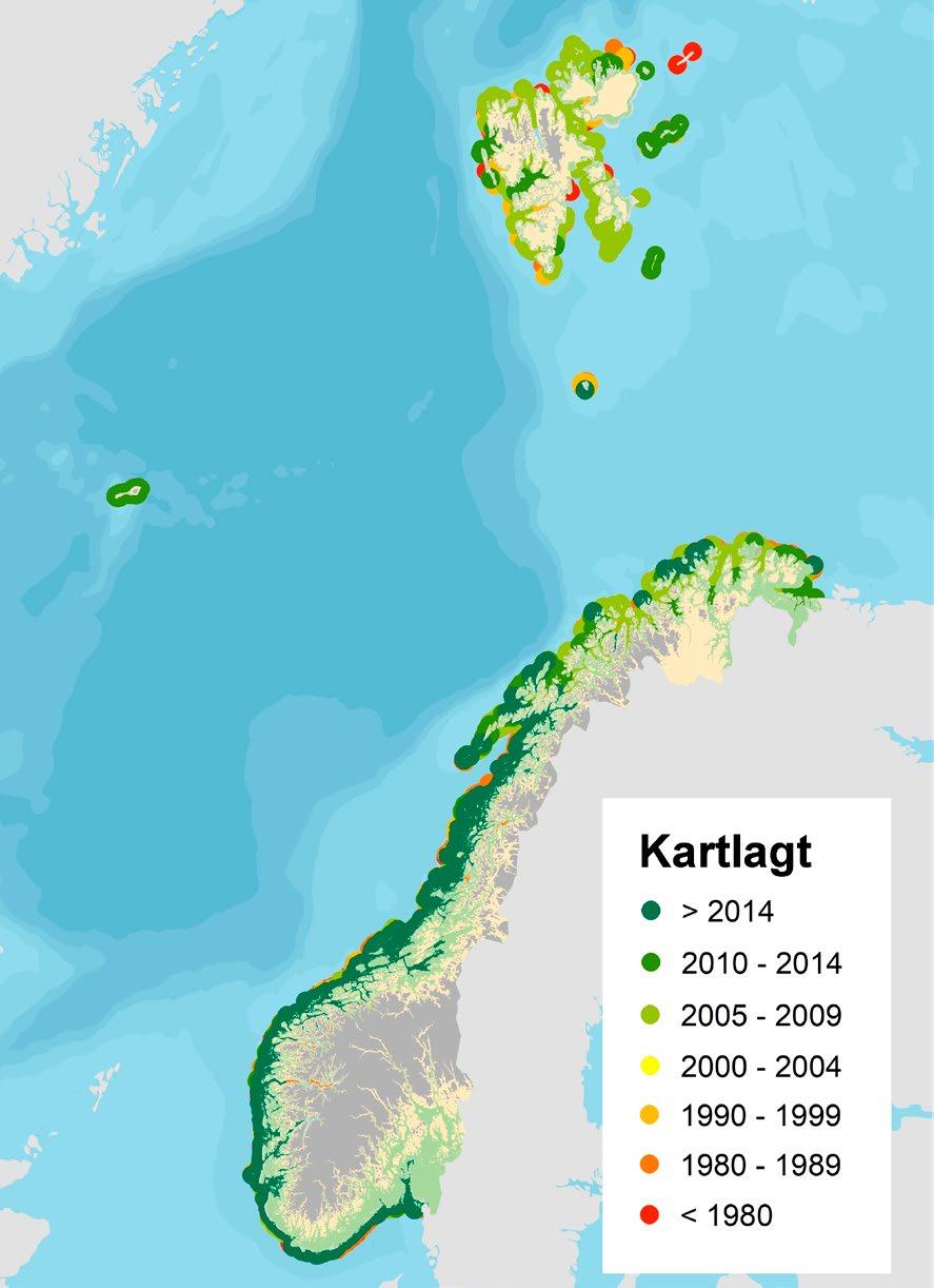 Kartlegging av hekkende sjøfugl på fastlandet I 2017 skulle kartleggingen av hekkende sjøfugl langs kysten fra Ofoten til Hvaler fullføres. Dette var et svært omfattende arbeid, bl.a. fordi mange områder ikke var undersøkt på flere tiår.