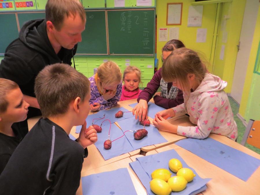 Koduste vahenditega sai iga laps meisterdada endale oma väikse patarei, kes kartulist, kes sidrunist.