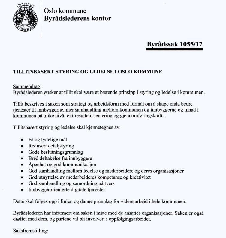 Målstyring og