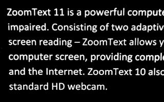 200 ZoomText Kamera Text Kamera-funksjonen lar deg bruke en hvilken som helst HDwebkamera for å forstørre trykksaker og andre gjenstander rett på din dataskjerm.
