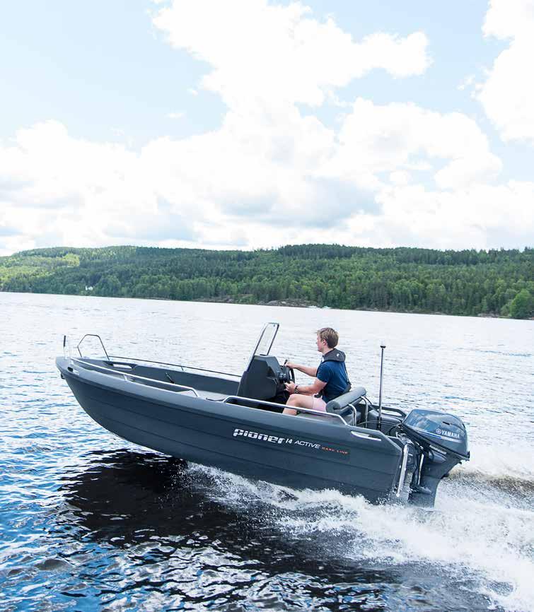 PIONER 14 ACTIVE DEN NYE FOLKEBÅTEN SOM KOMBINERER TRADISJON OG TRYGGHET MED MODERNE DESIGN Pioner 14 Active er en av våre nyeste modeller.