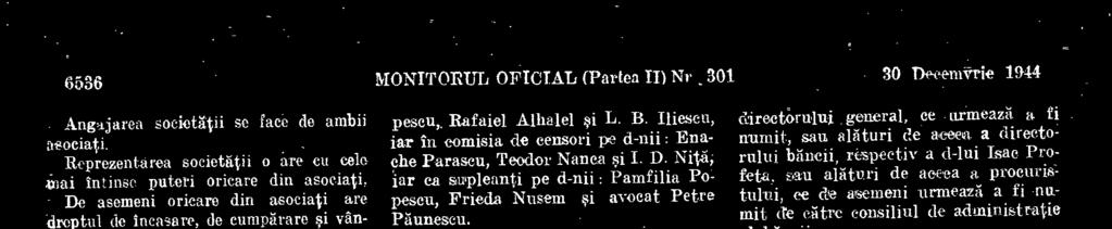 C E R U L" Soeietate anonimä Extras de pe procesul-verbal al adunärii generale extraordinare, tinuti la 16 Noemvrie 1944, cu totalltatea capitalului.