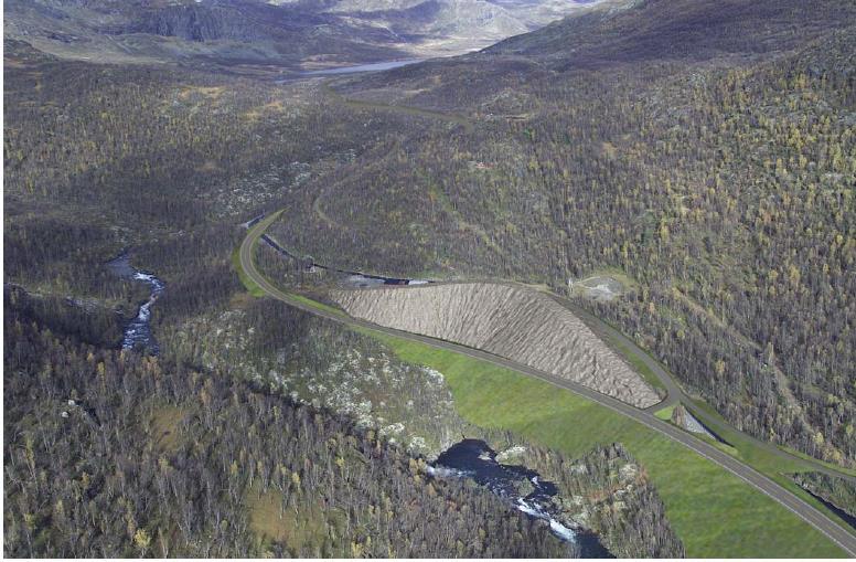 Kan handsaming av lausmassar føre til problem? Desto større anlegg desto meir aktuelt. Eksempel E16 Filefjell: Teoretisk: Parsellen frå Borlaug til fjellet, ca. 11 km.