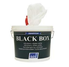 Rengjøringsserviett Deb Black Box Store våtservietter innsatt med en rengjørende væske. Gjenfukter huden etter bruk.