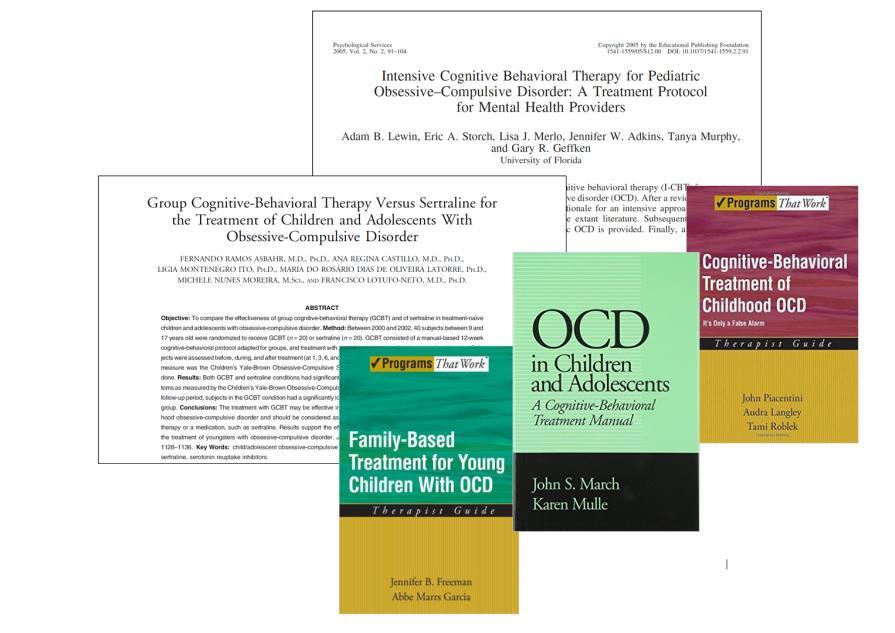 CBT FOR PEDIATRIC OCD - Empirically supported in more than 30 RCTs -