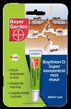 Salgsfremmende display Tar lite gulvplass Baythion maurdisplay 36 stk Baythion maurlokkeboks 2-pk Varenr. 79244142 EAN-kode 7038090441420 48 stk Baythion Superkonsentrat 4 g Varenr.