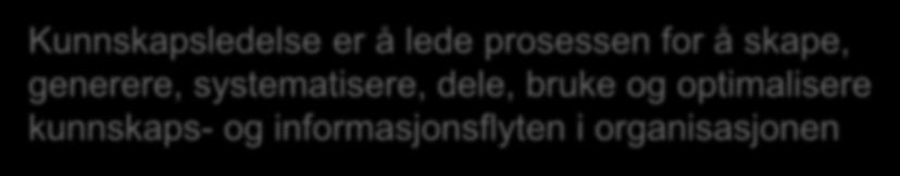 Kunnskap - en bevisst forståelse I anskaffelsesfaglig sammenheng skal kunnskap bidra til å gi optimale bærekraftige innkjøp Kunnskapen skal hindre at vi handler mot bedre vitende Mestring av kunnskap