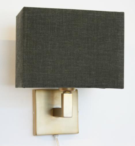 beige Vilde vegglampe i darkbrown skjerm