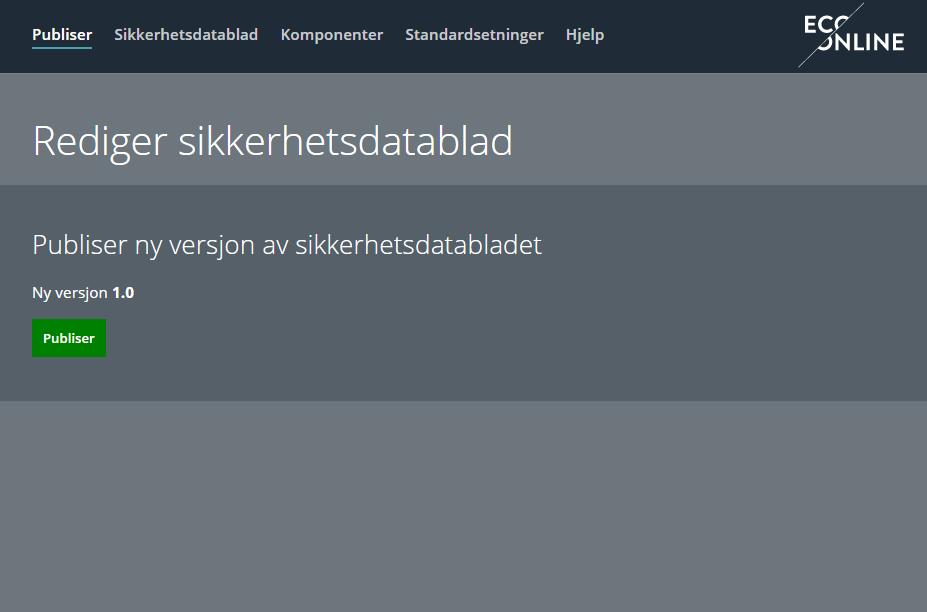 Her finner du ditt eget komponentbibliotek. Komponentene legges direkte inn i sikkehetsdatabladet.