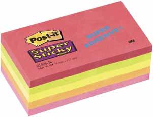 Post-it Super Sticky Post-it blokker med forsterket klebestoff som