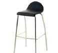 Barkrakk. Sort/krom «Z» bar stool. Black/chrome. Dia 38.