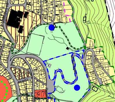 I gjeldende Kommuneplanens arealdel (KPA 2010) er Mulebanen og parkanlegget til Christinegården og Mon Plaisir regulert til Grønnstruktur, mens lystgården Christinegård og