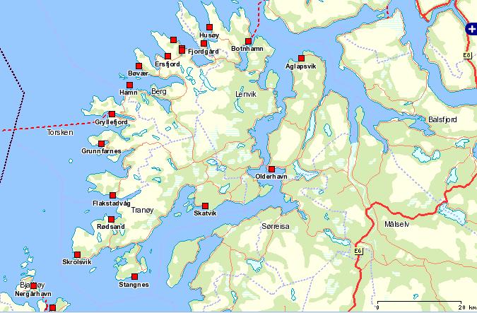 og Lenvik har status som nasjonale laksefjorder, noe som kan gi konsekvenser og medføre restriksjoner for næringsaktiviteter og infrastrukturutvikling. 6.5.2.