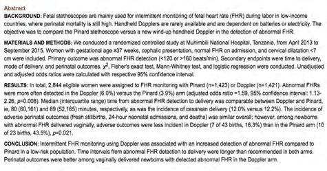 Lytting - Stetoskop/Doppler WHO, FIGO, RCOG Kontinuerlig CTG anbefales for høyrisiko kasus WHO, Lancet 1985;2:436 FIGO, Int J Gynecol Obstet 1995;49:213 RCOG. The use of elctronic fetal monitoring.
