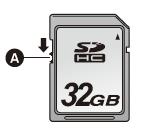 צילום ושמירה בכרטיס הזיכרון.SDXC תוכלו להשתמש בכרטיסי,SDHC,SD סוגי הכרטיסים האפשריים: כרטיסי SD Class 4 ומעלה המיועדים לסרטי וידיאו.