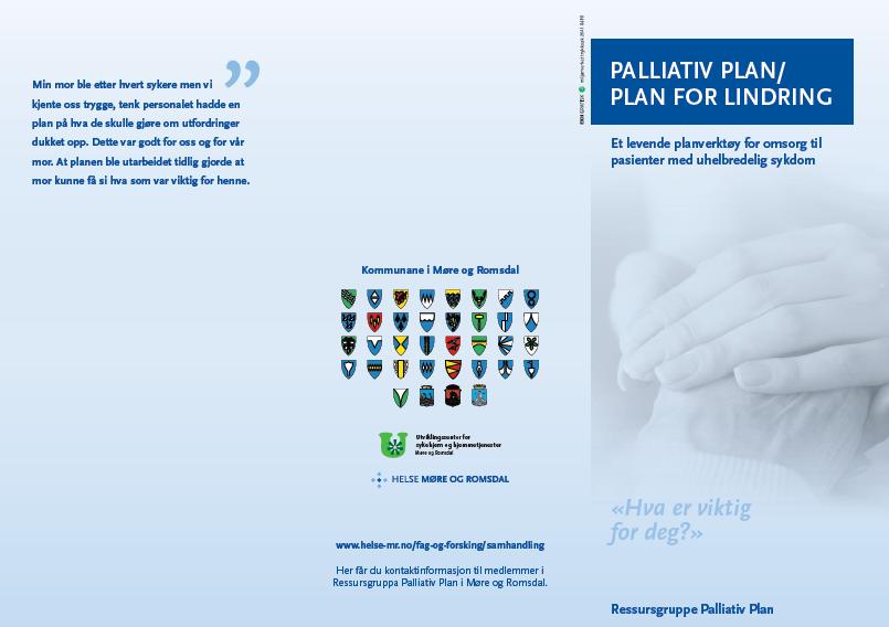 Palliativ plan Helse Møre og Romsdal https://helse-mr.