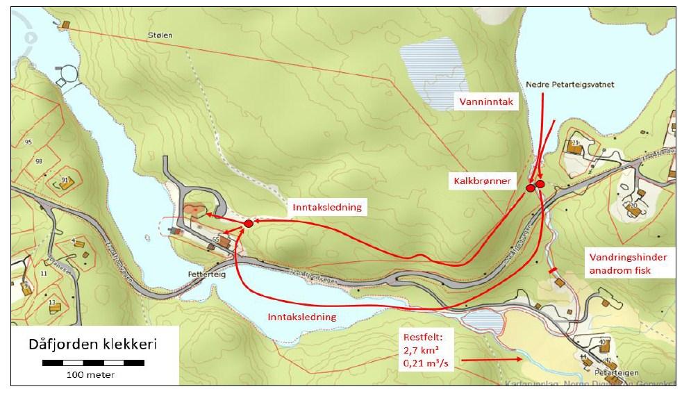 Side 3/8 2.1. Prosjektskildring Dåfjorden Klekkeri AS er etablert, og det vert ikkje søkt om utviding i høve til gjeldande etablert praksis.