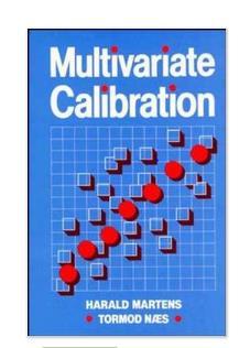 Multivariate calibration calibration by PLSR 1.