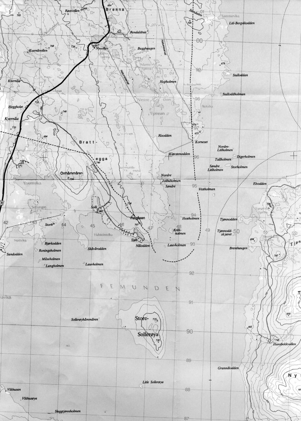 Stalloddan t Nordn- Utllwlmen Tal/holmen f 'gerhoinkn S,ndn! LitihoJmen ::)Stor 95 Vt,thoiman cy. 94 : He,tlr.olrMni, 49 Liiuvliiilman 93...... 0 UJuvholmen --t- + 92 E N 91 90.