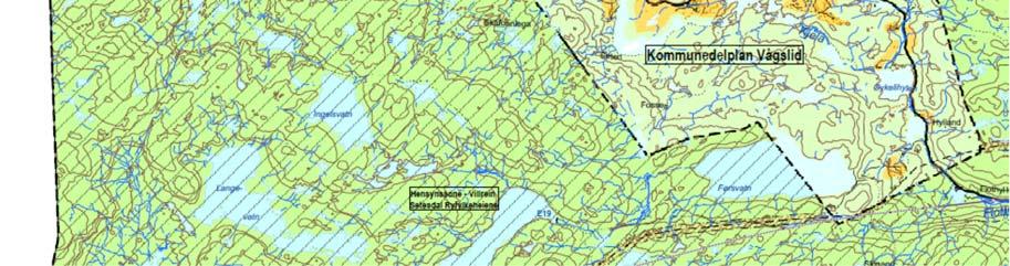 Kommunedelplan for Vågsli (2002 2014) dekkjer parsellstarten og viser områder som LNFområde der