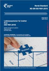 ISO 9001:2015 Kapittel 8 - Drift 8.4 Styring av prosesser, produkter og tjenester levert fra eksterne (forts..) «Dette er et område med et stort forbedringspotensial.