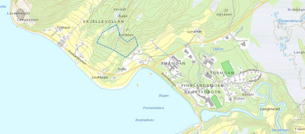 Boligbygging Foråsen B2 Foråsen Innspill nr: 15 Eiendom Gnr/bnr 3/1 Beskrivelse av Sørvendt lid med glissen skog og karrig jord området Beskrivelse av tiltaket Område for boligbygging Planstatus i