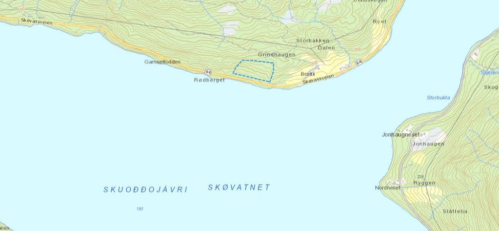 Fritidsbebyggelse Brattli Innspill nr: 4 BFR1 Skøvatn, Brattli Eiendom G/bnr 7/1 Beskrivelse av området Slak sørvendt lid med åpen lauvskog Beskrivelse av tiltaket Hyttefelt Planstatus LNF-område i