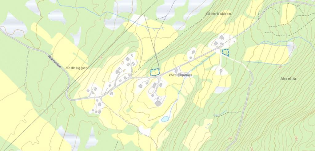 Parkering Øvre Espenes Innspill nr: 3 og 15 P1 og P2 Espenes Eiendom Gnr 46 bnr 13 og 48 Beskrivelse av Lita jordbruksgrend med gårdsbebyggelse og bolighus området Beskrivelse av tiltaket