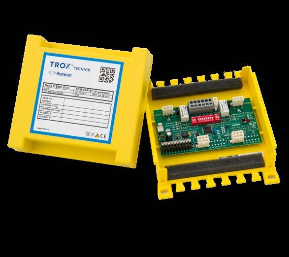 AuraSafe Slave kommuniserer med spjeldmoduler (BKM-35-F) og I/O-moduler (IOM-35-F) via Ringbus, (Modbus RTU) på samme måte som AuraSafe Master.