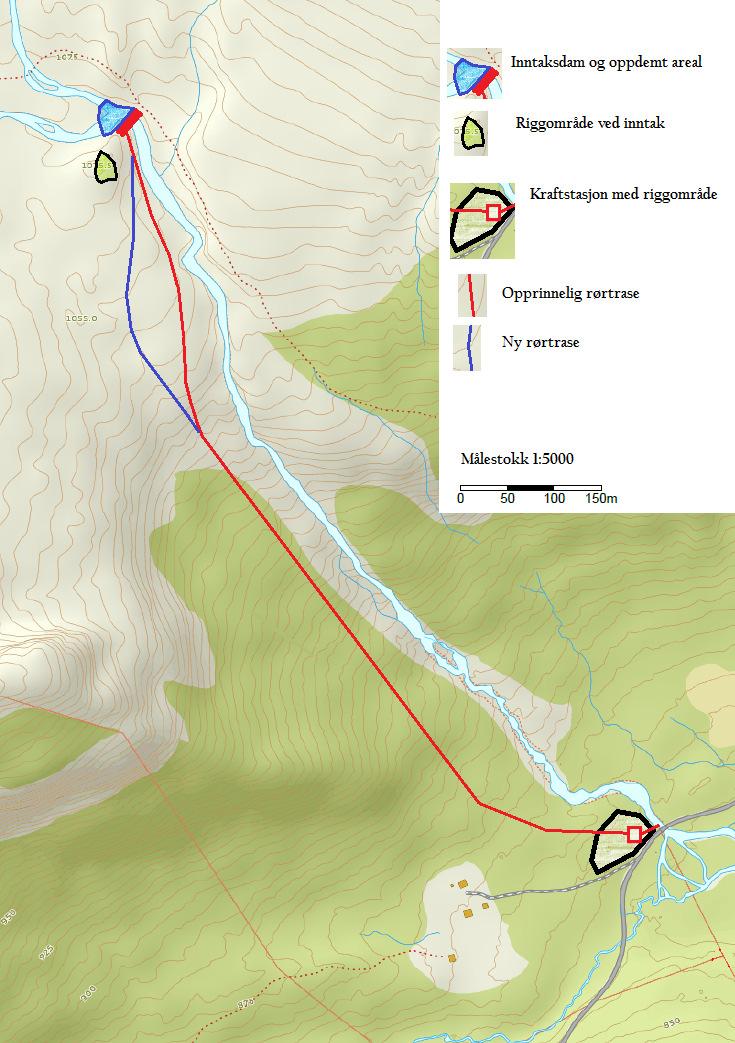 Endret detaljkart. Vedlegg 3 i søknad. NVE sak nr.