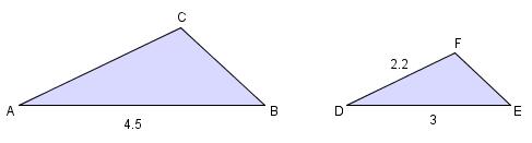 Bruk av formlikhet for å regne ut ukjente sider i trekanter Formlikhet kan brukes for å regne ut ukjente sider i trekanter.