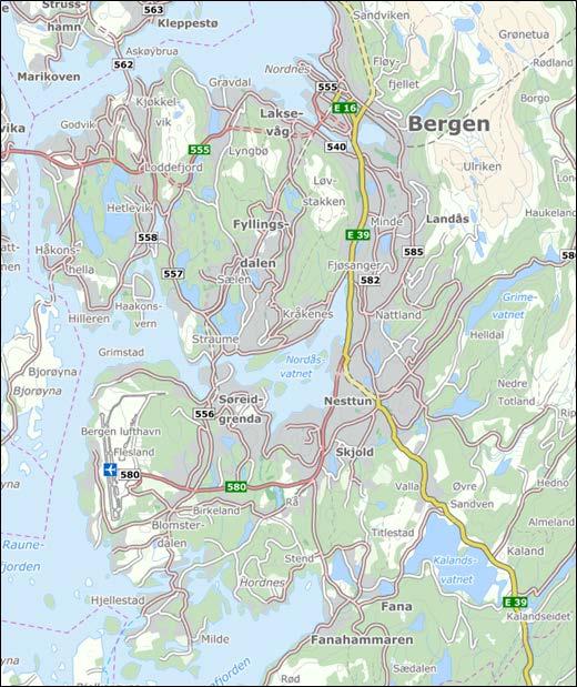 BAKGRUNN OG HISTORIKK Historikk og bakgrunn for planarbeidet I sykkelstrategi for Bergen 2010-2019, er strekningen mellom Nesttun bydelssenter og Lagunen kjøpesenter prioritert som hovedrute for