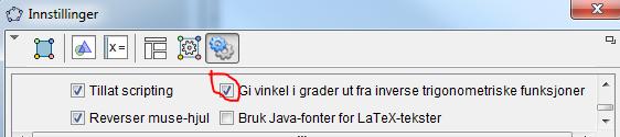 .6.4 Finn ut hvilke vinkler som har følgende tangensverdier Bruker GeoGebra Husk å